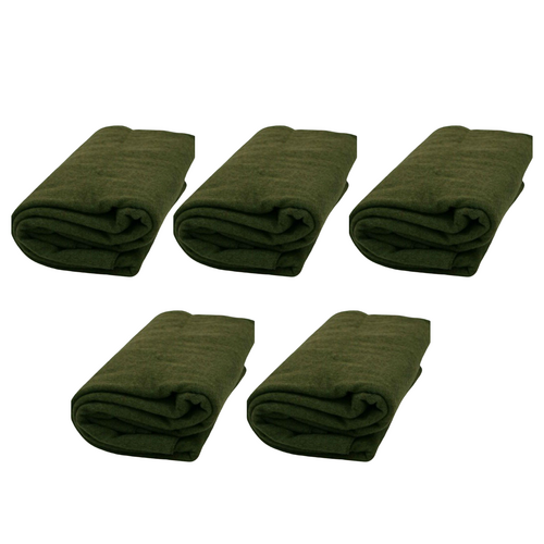 Large Wool Fire Blanket - Green 5 Pack