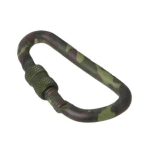 Camo Carabiner Large 8mm with Screw Lock