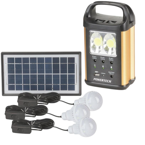 Portable Off Grid Solar Kit with LED Lights