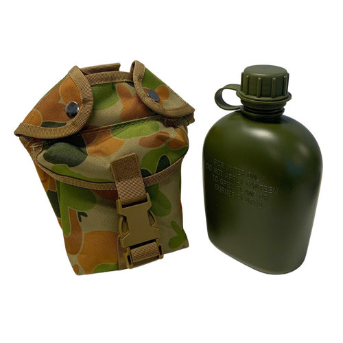 Army Canteen 1 Litre and Auscam Cover
