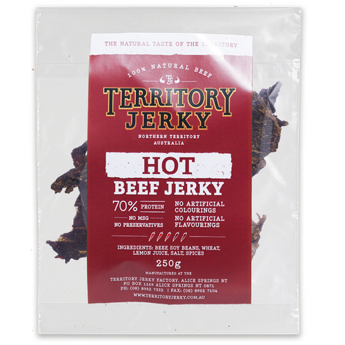 Hot Beef Territory Jerky 250g