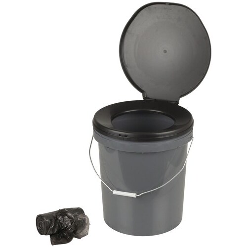 Thunder Buster Portable Bucket Toilet with Disposable Bags