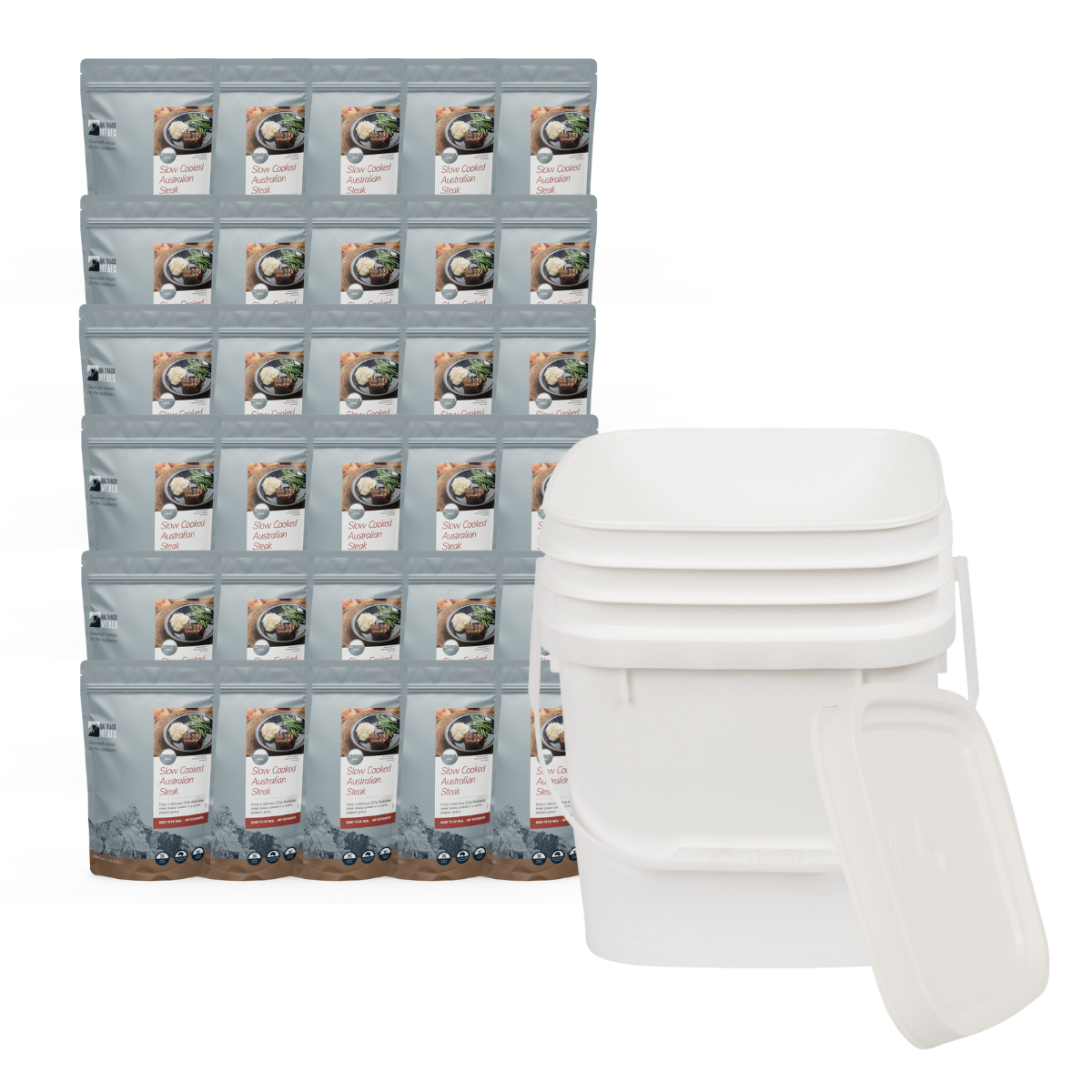 On Track MRE Australian Premium Beef Steak 15L Bulk Bucket