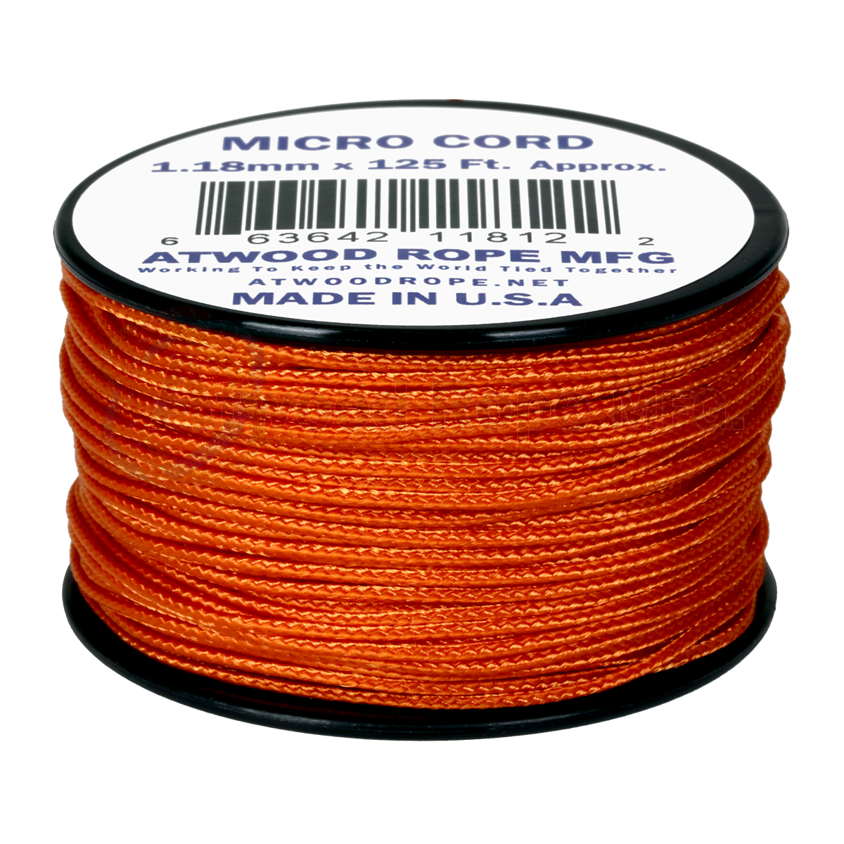 Micro Cord Tactical Braided Paracord Burnt Orange