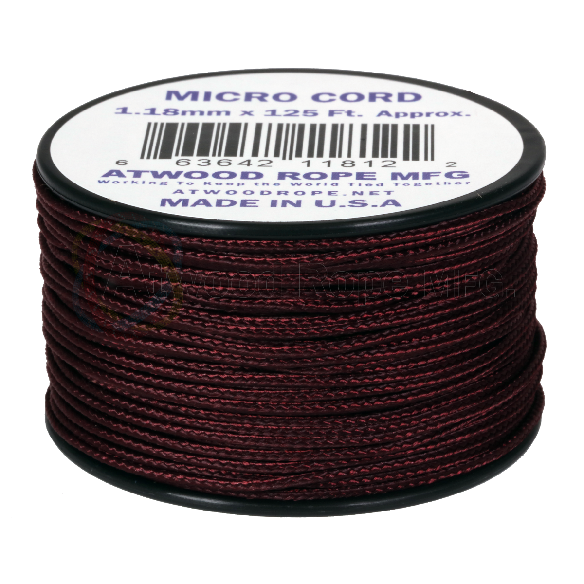Atwood Micro Sport Cord 1.18mm X 125 Ft Small Spool Lightweight Braided Cord 