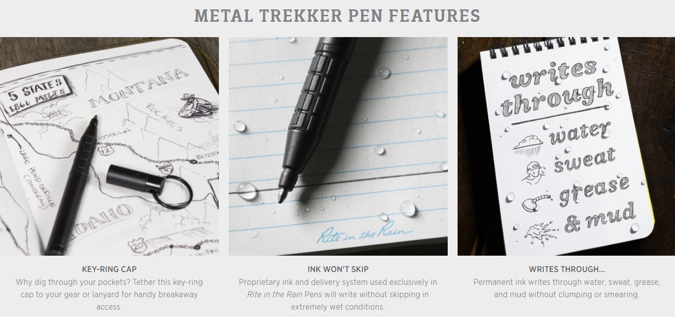 All-Weather Trekker Pen, black ink