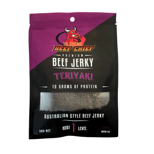Teriyaki Premium Beef Jerky 30grams 100% Grass Fed