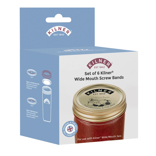 Kilner Wide Mouth Screw Bands Set of 6 