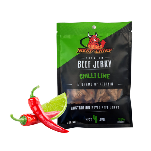 Chilli Lime Premium Beef Jerky 30grams 100% Grass Fed