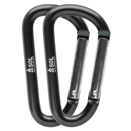 SOL Utility Carabiners 8cm 2pk