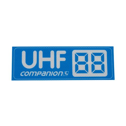 UHF Channel Sticker 30cm x 10cm
