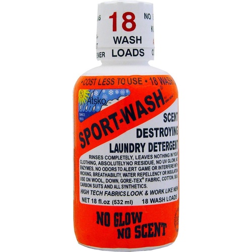 Atsko Sport Wash Laundry Detergent -  532mL (18 OZ.) No Fragrance or UV Bright