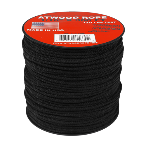 1.6mm (1/16th) Cordage Black 300ft Spool