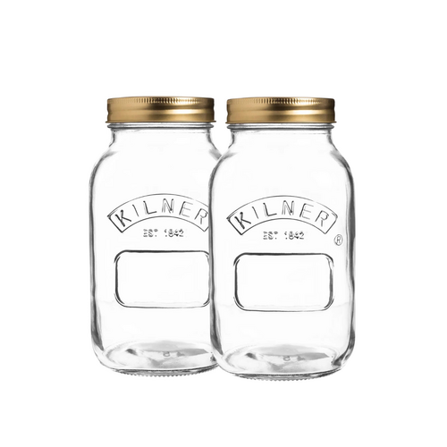 Kilner Canning Preserve Jar 1 Litre 2 pack