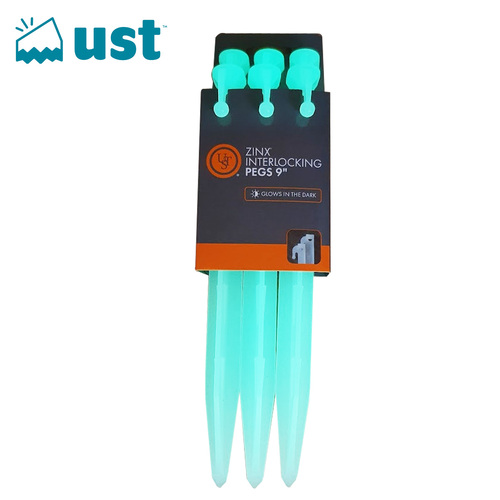 UST 6 Pack Glow Zinx Interlocking Pegs 6"