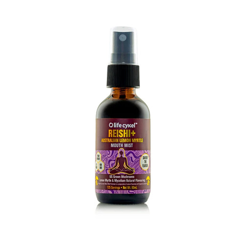 CLEARANCE Life Cykel Reishi + Australian Lemon Myrtle Mouth Mist 60ml