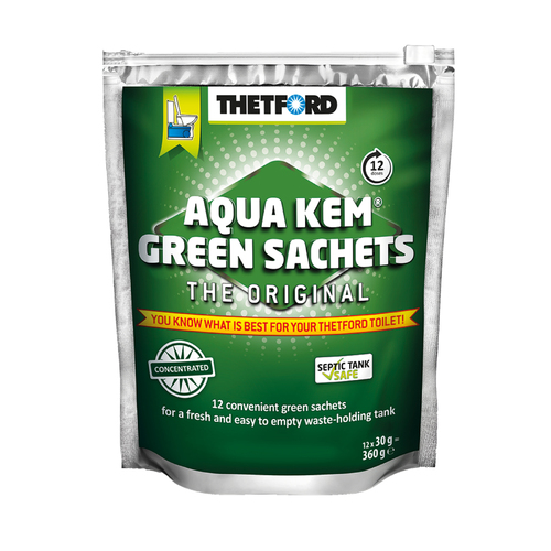 Thetford Aqua Kem Green Sachets for Toilet Waste Chemical Tank