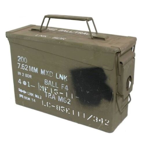 30 Cal Military Issue Metal Ammo Box