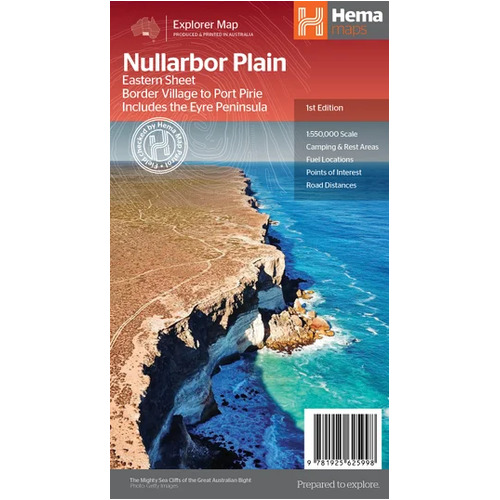 Nullarbor Plain Eastern Map - Border Village to Port Pirie