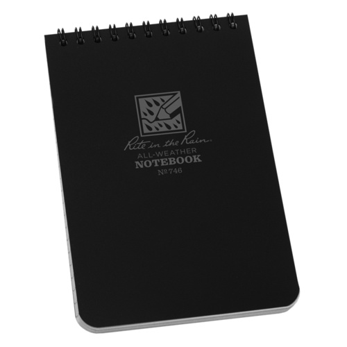 Rite in the Rain No. 746 All Weather Notebook 4x6" Tactical Black
