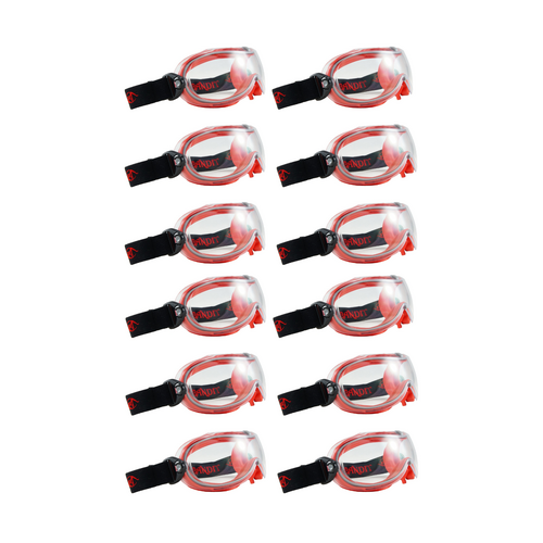 12 Pack "Bandit III" Clear Firestorm Wildfire Firefighting Goggles