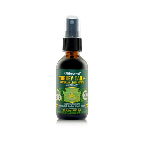 CLEARANCE Life Cykel Turkey Tail + Australian Lemon Myrtle Mouth Mist 60ml