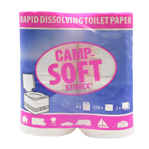 Soft Rapid Dissolving Camp Toilet Paper 4pk
