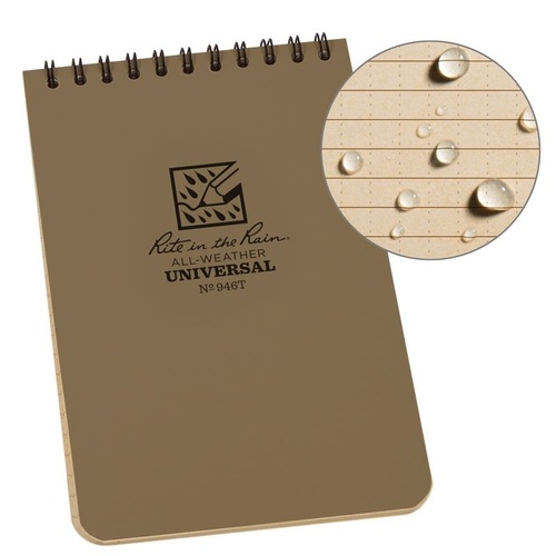 Rite in the Rain No. 946T All Weather Notebook 4x6" Tan
