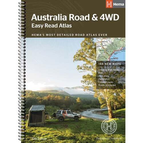 HEMA Australia Road & 4WD Easy Read Atlas - 290 x 396mm