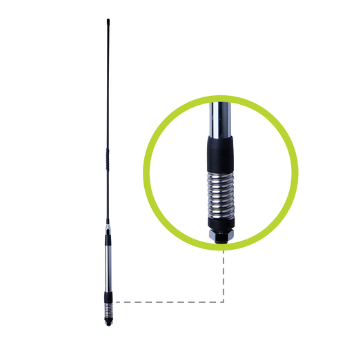 6.5dBi Elevated Feed UHF CB Antenna with Spring