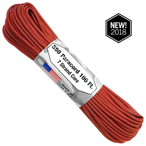 Colour Changing Paracord "Molten Orange" 550 7 strand (100ft)