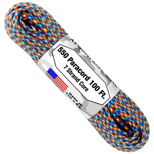 Paracord "Fire & Ice" 550 7 strand (100ft) MADE IN USA