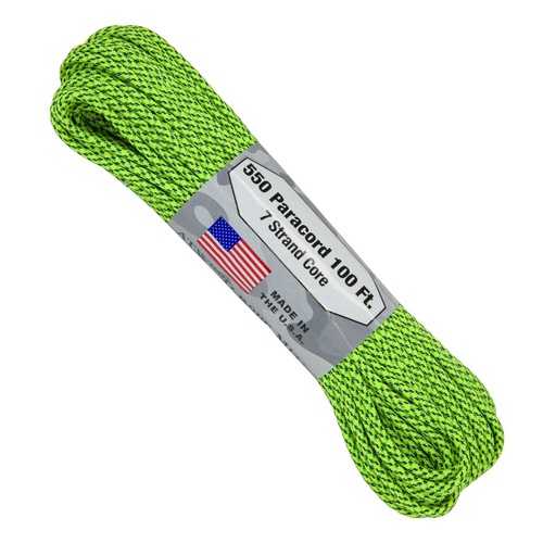 Paracord "Green Spec Camo" 550 7 strand (100ft) MADE IN USA