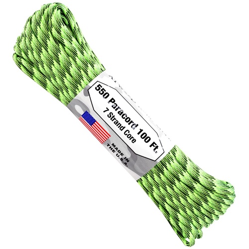 Paracord "Radioactive" 550 7 strand (100ft) MADE IN USA