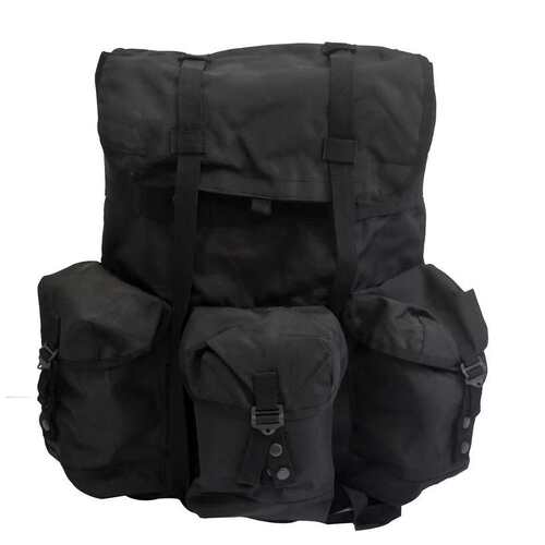 Alice Military Backpack with Metal Frame Black