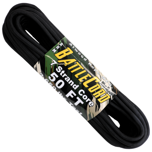 5.6mm 7 Strand Heavy Duty Battle Cord Paracord Tactical Black