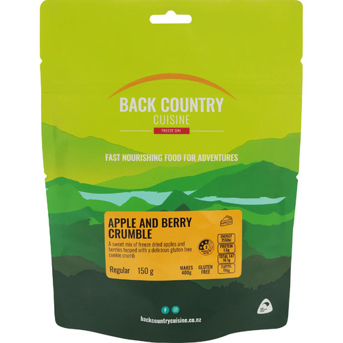 Apple and Berry Crumble Regular Gluten Free Freeze-dried Meal Back Country 