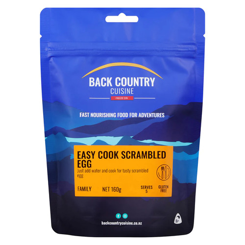 Back Country Easy Cook Scrambled Egg Family Gluten Free Freeze Dried Meal