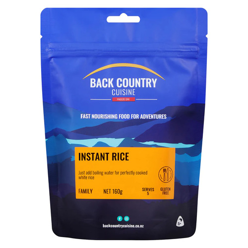 Back Country Instant Rice Family Gluten Free Freeze Dried Meal