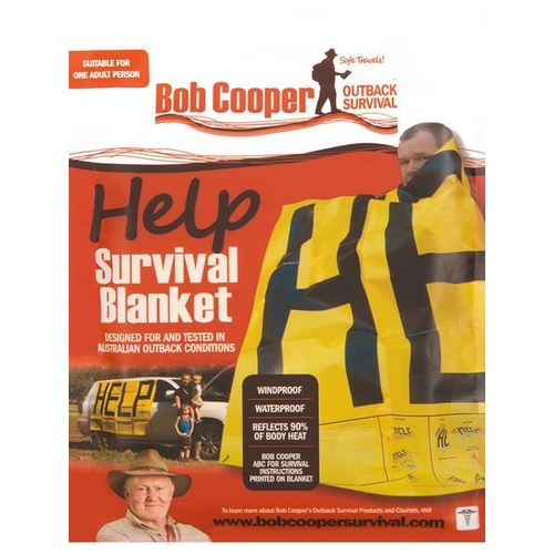 Bob Cooper Outback Survival HELP Safety Blanket