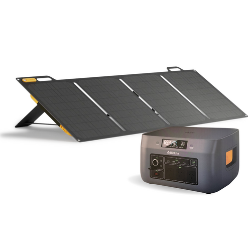Biolite BaseCharge 1500 Power Station + SolarPanel 100 Off Grid Combo