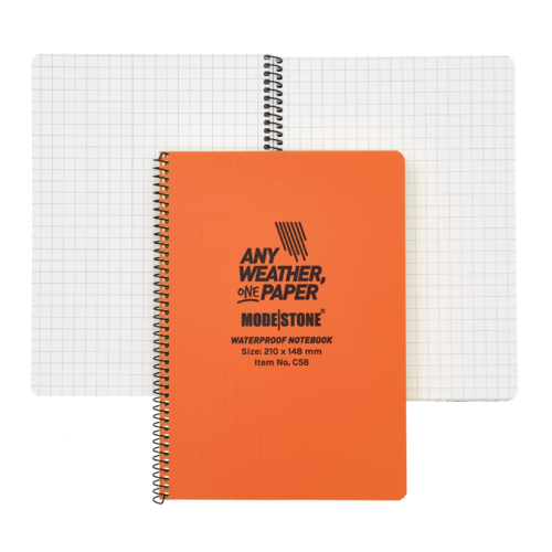 Modestone Safety Orange Side Spiral Notepad 210x148mm