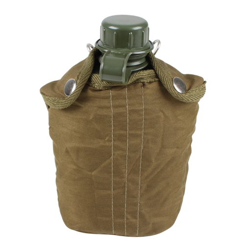 Wildtrak 1 Quart (950ml) Water Canteen with Cover - Military Green