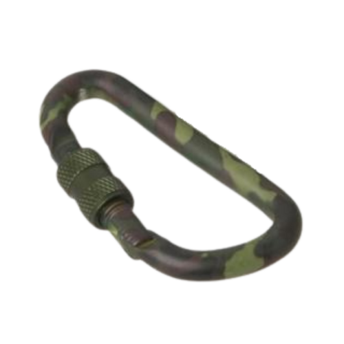 Camo Carabiner Large 8mm with Screw Lock
