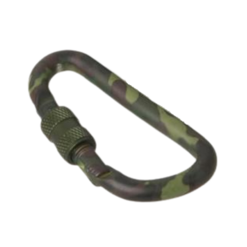 Camo Carabiner Large 6mm with Screw Lock