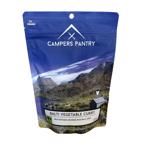 Campers Pantry Classic Balti Vegetable Curry 2 Serve Gluten Free Freeze-Dried Meal