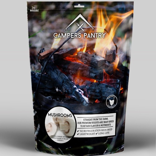 Campers Pantry Freeze Dried Mushrooms Sliced Large Pack