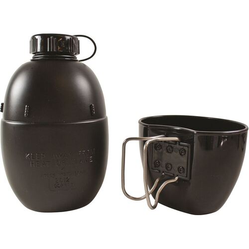 British Military Style Army Water Bottle Cup Kit