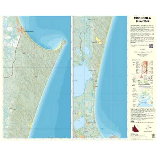 Cooloola Great Walk Map Topographic Map