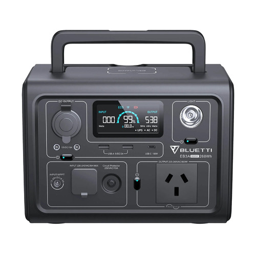 Bluetti EB3A Power Station 600W 268Wh